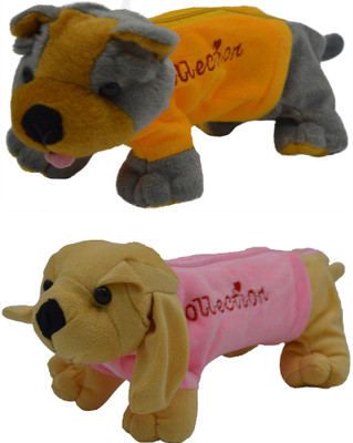 

Hrinkar Cartoon Pencil Pouch Animal and Animal Art Plastic Pencil Boxes(Set of 2, Grey, Yellow, Pink, Brown)