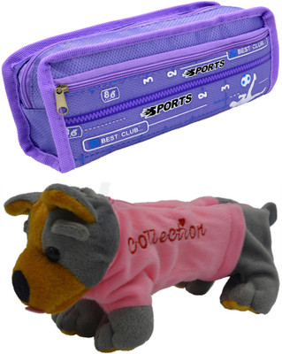 

Hrinkar Cartoon Pencil Pouch Printed and Animal Art Plastic Pencil Boxes(Set of 2, Multicolor)