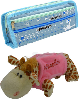 

Hrinkar Cartoon Pencil Pouch Printed and Animal Art Plastic Pencil Boxes(Set of 2, Multicolor)