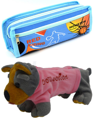 

Hrinkar Cartoon Pencil Pouch Printed and Animal Art Plastic Pencil Boxes(Set of 2, Multicolor)