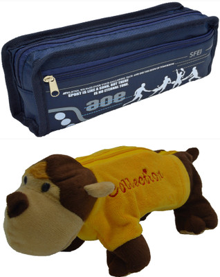 

Hrinkar Cartoon Pencil Pouch Printed and Animal Art Plastic Pencil Boxes(Set of 2, Multicolor)
