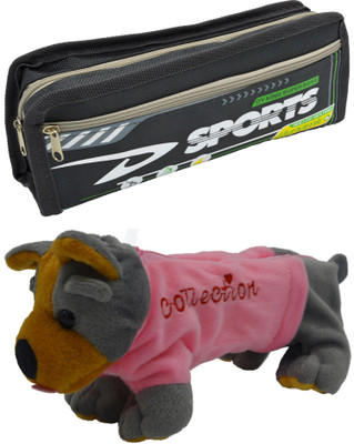 

Hrinkar Cartoon Pencil Pouch Printed and Animal Art Plastic Pencil Boxes(Set of 2, Multicolor)