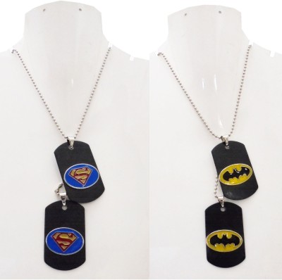 estore batman and superman the superhero pendant with chain necklace Metal Locket