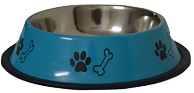 

Foodie Puppies Round Steel Pet Bowl(1600 ml Blue)