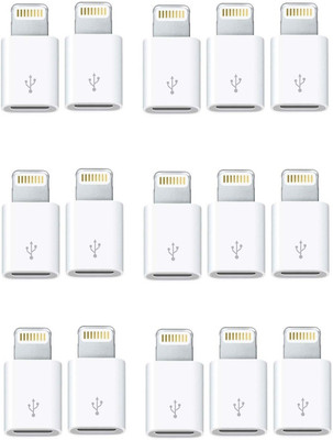 

YTM (Pack of 15) Micro USB to 8 Pin Data Cable & Charger Adapter Compatible Lightning Cable(White)