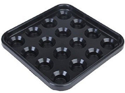

CLUB 147 Plastic Pool/Billiard/Snooker Ball Tray Holds 16 Balls - Black Billiard Ball(Pack of 16, Black)