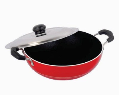 

TOP 10 NON STICK WITH STEEL LID Kadhai 20 cm with Lid(Aluminium, Non-stick), Red