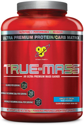 BSN True-Mass Weight Gainers/Mass Gainers(2.64 kg, Vanilla Ice Cream)