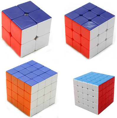 Emob High Speed Stickerless Magic Rubik Cube Combo Set Of 4 (2x2 , 3x3, 4x4, 5x5) Puzzle Brainstorming Game Toy(4 Pieces) available at flipkart for Rs.990