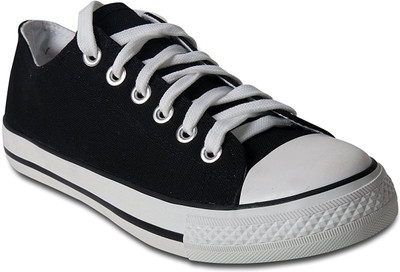 

Romanfox Romanfox-Black-casual-sneaker-shoes Canvas Shoes For Men(Black