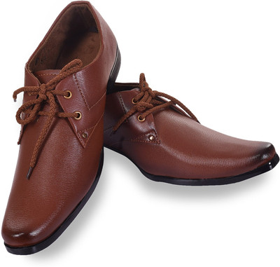 

ROAD STAG Men,s Mid-Top Formal Shoes (Brown) Lace Up For Men(Brown