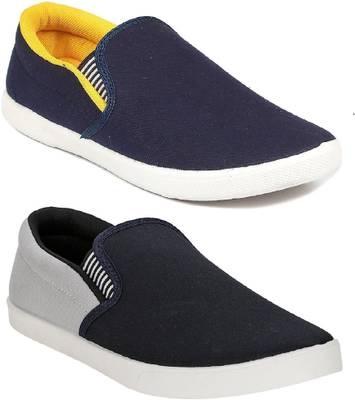 Chevit Men s Combo Pack of 2 Slip On Sneakers For Men Price History