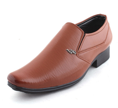 

GINO Leather Formals Slip On For Men(Tan