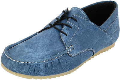 

LeatherKraft Canvas Shoes For Men(Blue
