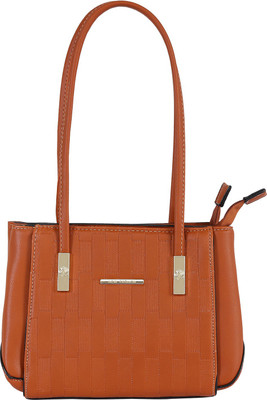 

LE CUERO Women Casual Brown PU Shoulder Bag