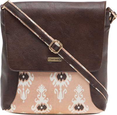 Esbeda Women Casual Brown PU Sling Bag