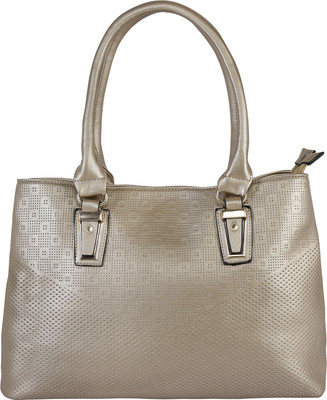 LE CUERO Women Evening/Party Silver PU Shoulder Bag