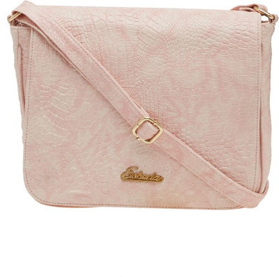 

Esbeda Women Casual Pink PU Sling Bag