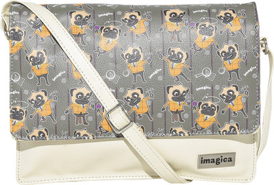 

Imagica Women Casual White PU Sling Bag