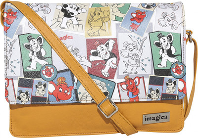 

Imagica Women Casual Yellow PU Sling Bag