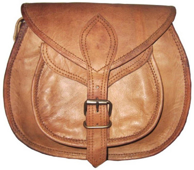 

Reyu Women Casual Brown Genuine Leather Sling Bag