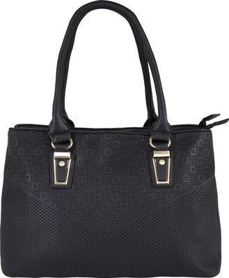 

LE CUERO Women Casual Black PU Shoulder Bag