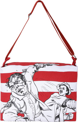 

Imagica Men & Women Casual Red Canvas Sling Bag