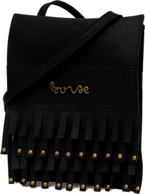 

Borse Women Casual Black PU Sling Bag