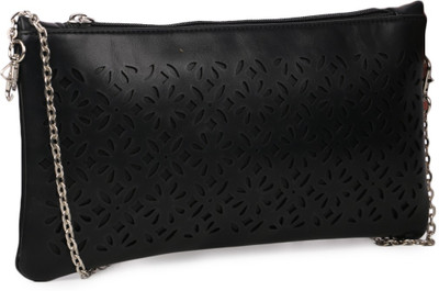 

Goldmine Girls Evening/Party Black PU, Polyester Sling Bag