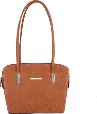 

LE CUERO Women Formal Brown PU Shoulder Bag