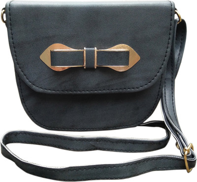 

MADASH Girls Casual Black Rexine Sling Bag