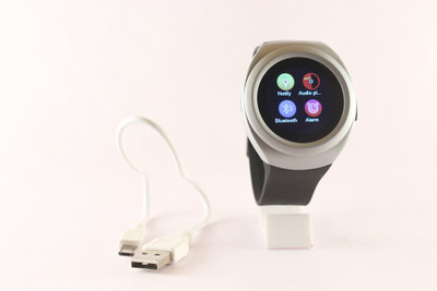 

ESTAR Presenting Bluetooth Smartwatch With Sim-Card Support Silver Smartwatch(Black Strap Free Size)