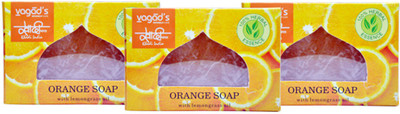 

Khadi Herbal Orange Soap 300gm (Pack of 3)(300 g, Pack of 3)
