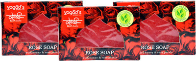 

Khadi Herbal Rose Soap 300gm (Pack of 3)(300 g, Pack of 3)