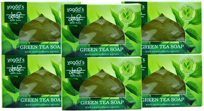Khadi Herbal Green Tea Soap 600gm (Pack of 6)(600 g, Pack of 6)