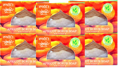 

Khadi Herbal Apricot Scrub Soap 600gm (Pack of 6)(600 g, Pack of 6)