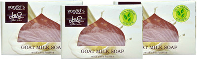 

Khadi Herbal Goat Milk Soap 300gm (Pack of 3)(300 g, Pack of 3)