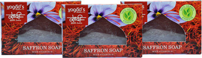 

Khadi Herbal Saffron Soap 300gm (Pack of 3)(300 g, Pack of 3)