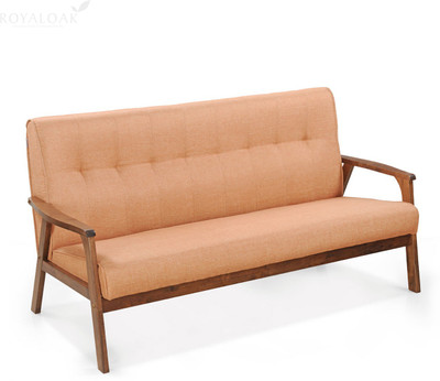 Berlynoak Apple Fabric 3 Seater Sofa(Finish Color - Brown)