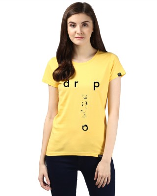 Young trendz Graphic Print Women Round Neck Yellow T-Shirt