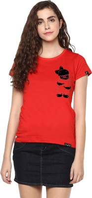 Young trendz Graphic Print Women Round Neck Red T-Shirt