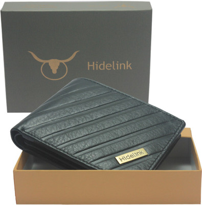 

Hidelink Men Casual Black Genuine Leather Wallet(6 Card Slots)