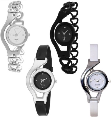 KNACK N01K023 black and white metal and PU bracelet different shap women Watch  - For Girls   Watches  (KNACK)