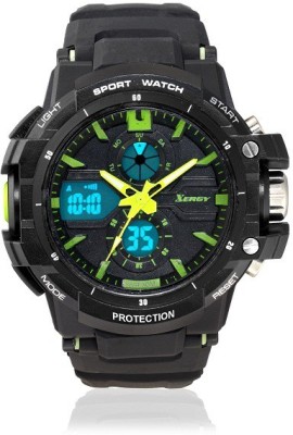 Xergy Analog Digital, water proof , Alarm , Stopwatch , LED Light , Dual time Sports Watch 8219-4 Analog-Digital Watch  - For Men   Watches  (Xergy)