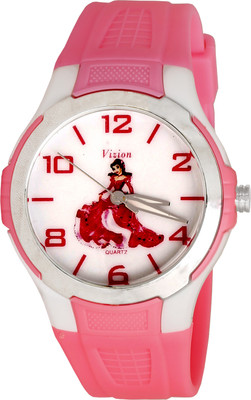 Vizion V-8826-6-2 Barbie-The Princess in Red Dress Cartoon Character Watch  - For Girls   Watches  (Vizion)