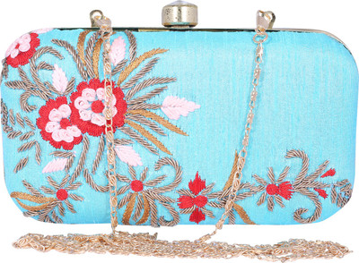

Ambbi Collections Party Blue Clutch
