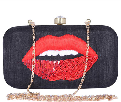 

Ambbi Collections Party Black Clutch