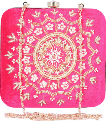 

Ambbi Collections Party Pink Clutch