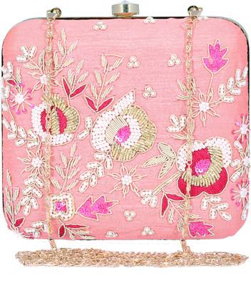 

Ambbi Collections Party Pink Clutch