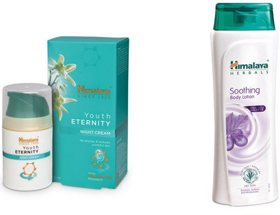 

Himalaya Youth Eternity Night Cream, Soothing Body Lotion(Set of 2)